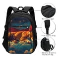 thumbnail image 3 of Pofeuu Colorful Starry Sky Sleep Dog Print Storage Laptop Backpack with USB Charging Port[Water Resistant] College Computer Bookbag Fits, 3 of 7