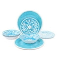thumbnail image 2 of Elama Telly 12 Piece Melamine Dinnerware Set in Teal, 2 of 8