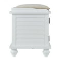 thumbnail image 6 of Weston Home Georgia Entryway Storage Bench with Cushion, White, 6 of 7