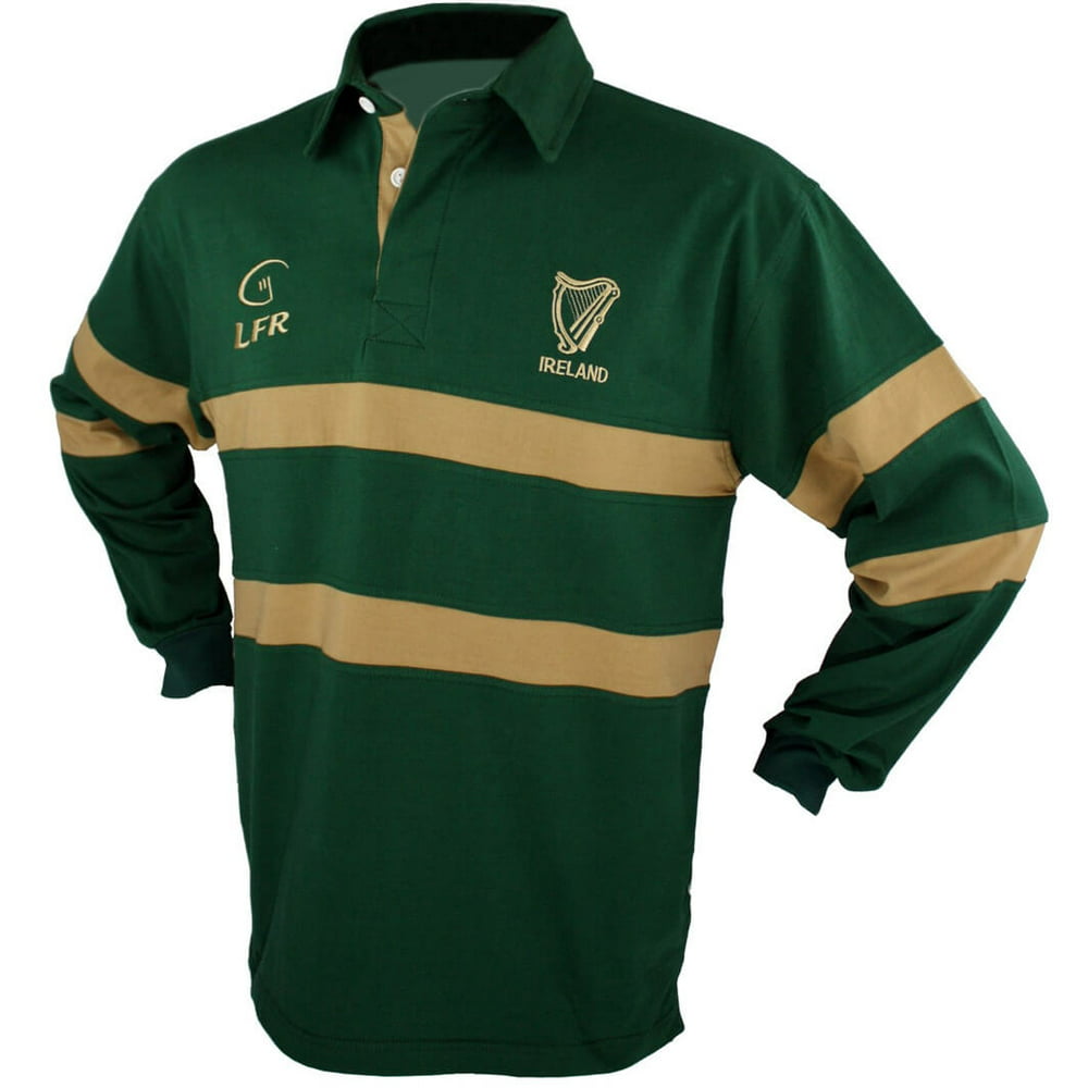 Malham - Men's Irish Harp Rugby Shirt, Small, Green - Walmart.com ...