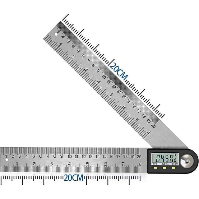 Buscador de ángulos digital Inclinómetro digital de 0-360° Regla transportadora de ángulos de acero inoxidable con pantalla LCD para reparación de construcciones de carpintería