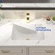thumbnail image 3 of Lavabo de baño Dcolora rectangular 40,64 x 30,48 cm de porcelana blanca, 3 of 8