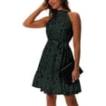 thumbnail image 4 of Aiyino Women Summer Halter Neck Dresses Sleeveless Casual Soft Short Boho Sundress, 4 of 6
