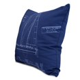thumbnail image 2 of Simply Daisy, 16" x 16" Sail Plan, Geometric Print Outdoor Pillow, Blue Print Blue, 2 of 2