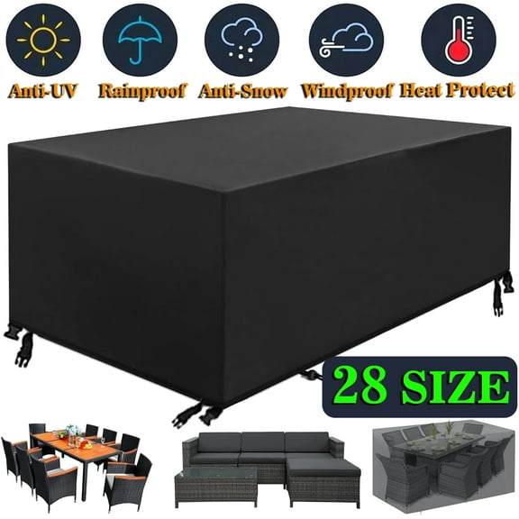 SkyTex Patio Furniture Covers Waterproof Outdoor Sectional Furniture Set Cover, Rectangular Table Chair Sofa Covers, Dust Proof Furniture Protective Cover Large