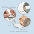 thumbnail image 2 of allydrew 5mm x 5mm Self Adhesive Mosaic Glass Mirror Tile Stickers, 1592pcs for Arts and Crafts, Home Decoration, Rose Gold, 2 of 8