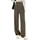 thumbnail image 1 of Pantalones de vestir de corte acampanado de gabardina con corte curvo para mujer, 1 of 5