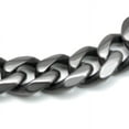 thumbnail image 3 of Gunmetal Grey Titanium 7MM Curb Link Necklace Chain 22", 3 of 3