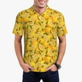 thumbnail image 2 of Balery Yellow Limes Printed Men’s Short Sleeve Polo Shirt, Midweight Men's Shirt,Golf Polo shirts -4X-Large, 2 of 8