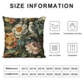 thumbnail image 5 of COMIO Vintage Flower Bird Pillow Covers Retro Peony Floral ThrowPillow Covers Decorative Square Pillowcase Protector Cushion Case for Sofa Couch Bed Pillow Pillowcases, 5 of 5