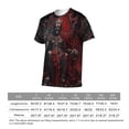 thumbnail image 6 of LAOLIUSN Men's 3D Printed Graphic T-Shirt, Gothic Skeleton King Skull Throne Short Sleeve Tee, Red/Black, S, 6 of 7
