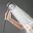thumbnail image 4 of Boosted Pressure Shower Head | High Flow Rain Shower with Detachable Panel | Universal Fit 4-Point Interface | ABS Material with Multi-Layer Electroplating, 4 of 5