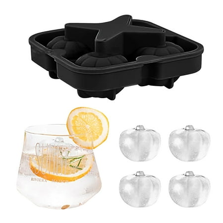 

Qazqa Pumpkin-shaped 4-hole Ice Ball Mold Reusable Silicone Ice Mold New Design