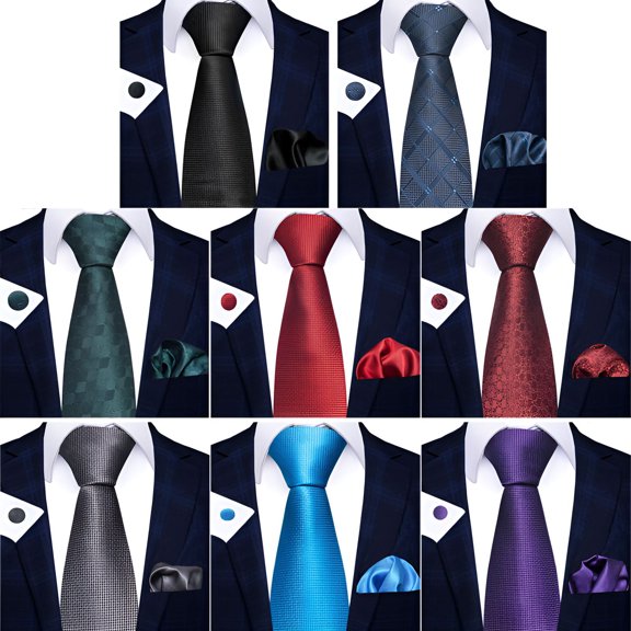 TELOLY 2026 New 8Pcs Ties for Men,Fine Design Mens Ties,Variety Styles Mens Tie,Color Mixing1