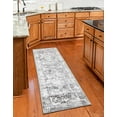 thumbnail image 2 of Unique Loom 3141302 2 ft x 9 ft. 10 in. Salle Garnier Sofia Runner Rug, Gray, 2 of 5