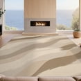 thumbnail image 2 of Design&I 9'x12' Washable Area Rug Beige Solid Abstract Brushstroke Tonal Neutral Blend Minimalist for Great Room, Large Living Giant Skid-Resistant, 2 of 7