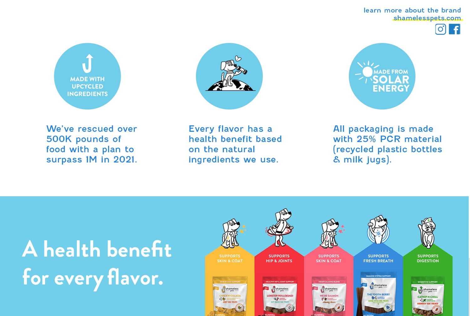 Shameless Pets Blueberried Treasure Blueberry & Mint Soft Baked Dog Treats Made With Upcycled Ingredients, 170 g