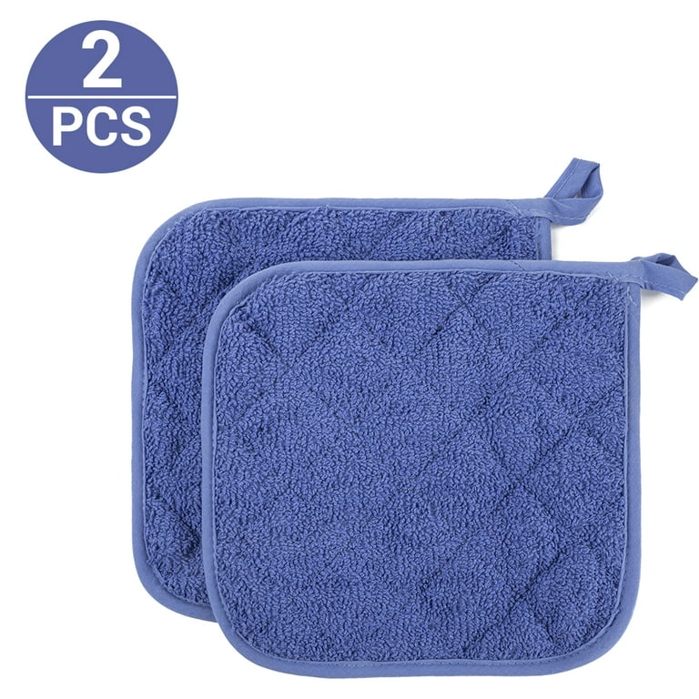 Kitchen Pot Holders Set Heat Resistant Pure Cotton Potholders Kit Trivets  Large Coasters Hot Pads Terry Pot Holders for Everyday Cooking and Baking  by