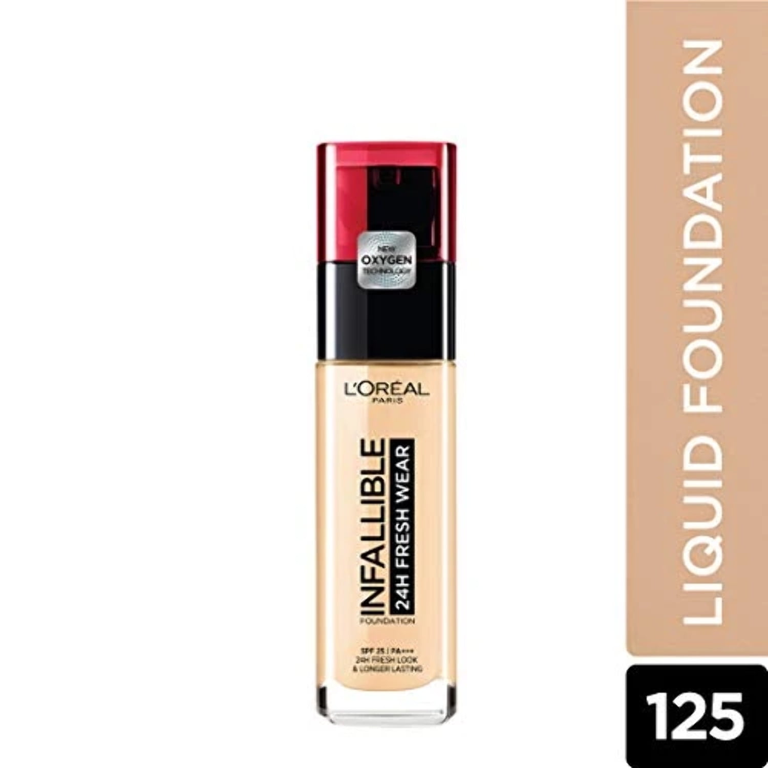 L'Oreal Paris Infallible 24H Fresh Wear Foundation, 125 Natural Rose, 30 ml