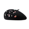 thumbnail image 2 of AOOCHASLIY Christmas Day Hats for Women Clothes Winter Hats For Women French Beret Beanie Pillbox Hat Fashion 100% Wool Warm, 2 of 2