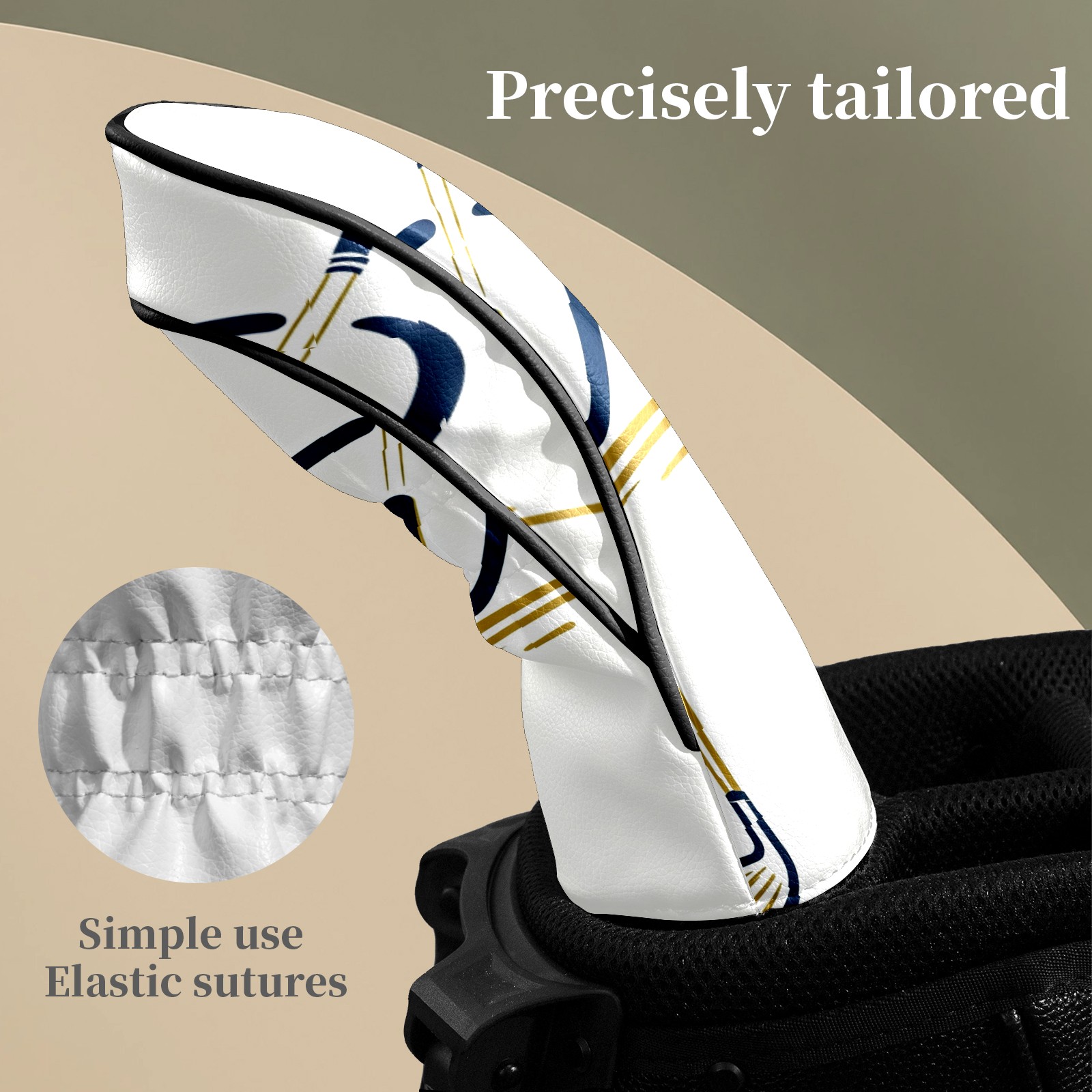 TW Golf Club Head Covers Waterproof Leather Golf Head Covers for Men Women Driver Head Cover Fairway Headcover for Golf Lovers