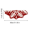 thumbnail image 3 of Semi Circular Snowflake Bathroom Carpet - Red Festive Door Mat for Winter Holiday and Resistance, 3 of 6