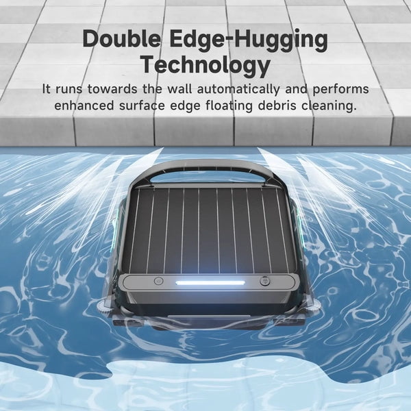 WYBOT C2 Vision Robotic Pool Vacuum & F1 Solar Skimmer Bundle, AI Vision Debris Detection, Dual Filtration, App Control, Wall & Waterline Cleaning, for Inground & Above Ground Pools