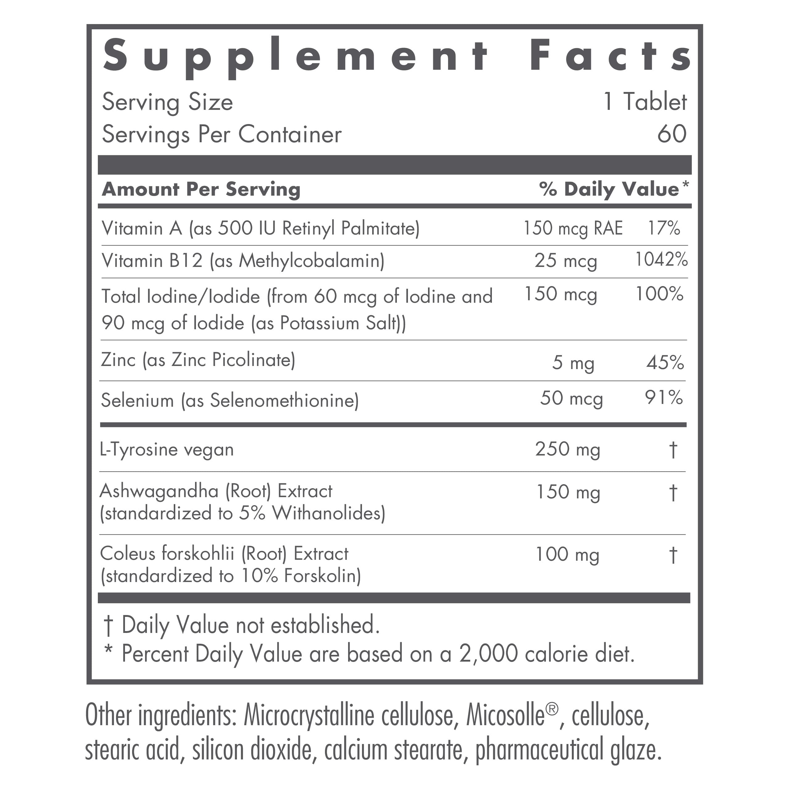 Nutricology Thyroid Nutrition with Iodoral - Thyroid Support for Men & Women, Thyroid Complex Supplement, Thyroid Health, Iodine - 60 Count