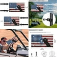 thumbnail image 5 of Jeiento Golf Cart Seat Cover 4 Set with Steering Wheel Cover and Golf Cart Flags Golf US Flag Unique Club Car Blanket Steering Wheel Cover Protector 2PCS Club Car Flag Golf Cart Accessories, 5 of 5