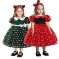 thumbnail image 5 of TAIAOJING Girls Summer Dress for Kids Toddler Polka Dots Dress For Church Holiday Pageant Birthday Party Girl Vintage Bow Dress Gift Clothes Outfit 6-12 Months, 5 of 7