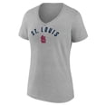 thumbnail image 2 of Women's-Fanatics  Gray St. Louis Cardinals V-Neck T-Shirt, 2 of 3
