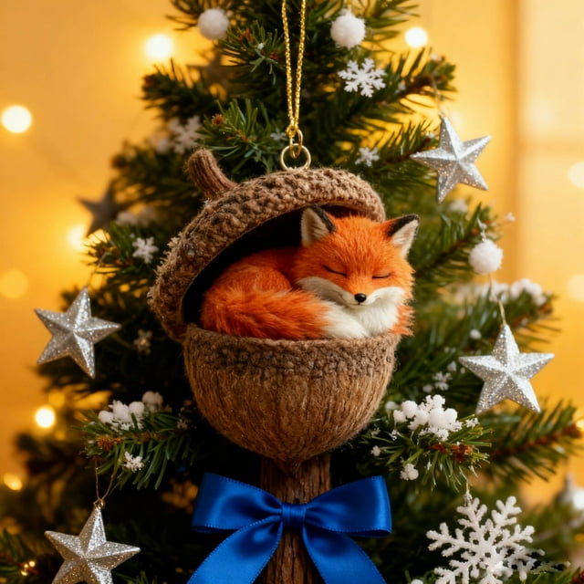 Adorno de árbol de Navidad colgante acrílico de animales del bosque de 10 cm | Decoración navideña caprichosa | Regalo festivo duradero | Decoración con temática de naturaleza | Accesorio para