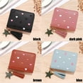 thumbnail image 3 of Girl Zipper Tassel Pu Leather Short  Wallet Small Wallet Coin Purse BLUE, 3 of 8