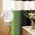 thumbnail image 3 of No Hook Shower Curtain, Dark Sea Green Black Ombre Shower Curtains for Bathroom with See Through Top Window, Modern Gradient Abstract Art Waterproof & Washable Bath Curtain Stand Up Stall 36"x72", 3 of 9