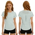 thumbnail image 2 of Workout Tops for Women Summer Short Sleeve Crewneck Slim Fit Quick Dry Mesh Athletic Running T Shirts Gym Yoga Hiking Shirt, 2 of 5