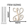 thumbnail image 2 of Unfinished Wood Monogram V Shape - Craft - up to 46" DIY 18" / 3/4", 2 of 3