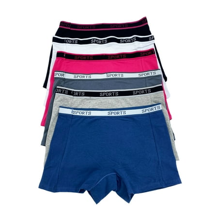 

12 pieces Women Briefs Cotton Sports Boyshorts Panty Underwear S-3XL 2XL (6648-12pc)