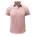 thumbnail image 2 of UVEASISHA Mens Solid Color Polos Big and Tall,Men Golf Polos Shirts Short Sleeve Quick Dry Moisture Wicking 4-Way Stretch Summer Athletic Polos Shirts,Pink XL, 2 of 6