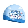 thumbnail image 4 of Gorro de natación de silicona resistente al agua con protección auditiva, elástico y portátil, ideal para ducha, baño, buceo, playa, y piscina., 4 of 8