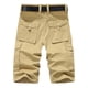 thumbnail image 3 of pstuiky Pantalones cortos casuales para hombre, Pantalones cortos casuales de moda para hombre con múltiples bolsillos, botones y cremallera. Pantalones cortos cargo, 3 of 8