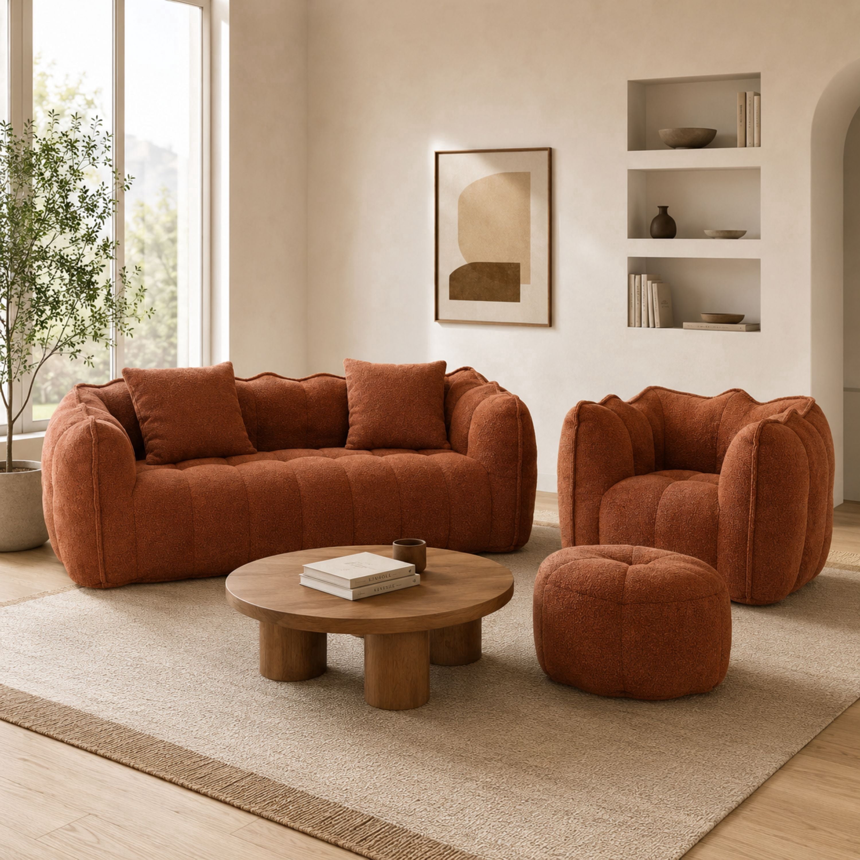 【即日配送】Acme Furnitureラウンドクッション 2個セット Acme All Star Football 2-Piece Chair and Ottoman Set - Walmart.com
