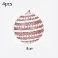 thumbnail image 2 of 4-Pcs Set Glitter Christmas Tree Decor, 8mm Sequin Balls for Xmas Trees Wedding Party Holiday Decor -pink, 2 of 5