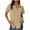 Khaki, variant on Womens Casual Shirts Short Sleeve Collared Button down Blouses with Pockets Quick Dry Sun Protection Tops
