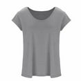 thumbnail image 4 of Frostluinai womens summer tops for women Womens Cap Sleeve Blouses T-Shirt Casual Loose Fit Basic Solid Shirts Tank Tops, 4 of 8