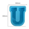 thumbnail image 2 of Alphabet Letter Cake Mold | Silicone English Letter Molds for Baking, Candle, Soap, Epoxy Resin Crafts, Flexible & Reusable | Blue, 1 Piece, Desktop Decoration, DIY Projects, 2 of 2