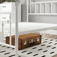 thumbnail image 3 of Einfach Full Size Metal Platform Bed Frame with Victorian Style Headboard & Footboard, Under-Bed Storage, White, 3 of 8