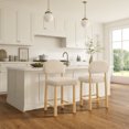 thumbnail image 2 of ReNest 26" Counter Height Bar Stools, Modern Upholstered Bar Stools for Kitchen Island & Home Bar, Sand Fabric, Set of 2, 2 of 18