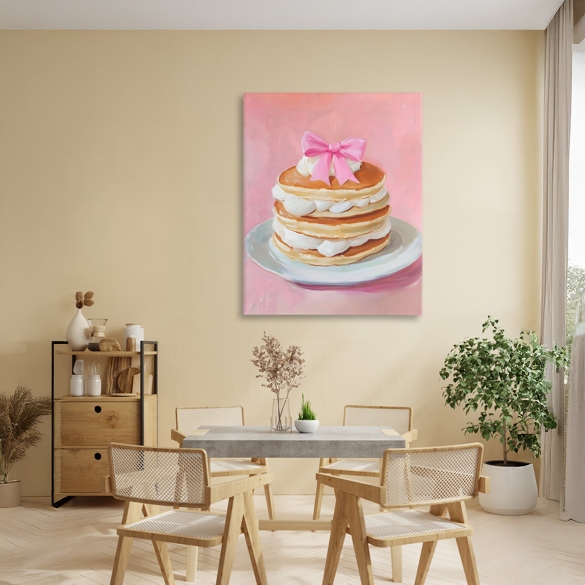 Stupell Industries Coquette Pancakes with Whipped Cream Canvas Wall Art, design by The Prints Vibe