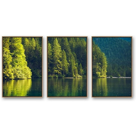 IDEA4WALL Framed Canvas Wall Art for Living Room, Bedroom Beautiful Nature Norway Landscape Canvas Prints for Modern Home Decoration Ready to Hang - 16"x24"x3 Panels