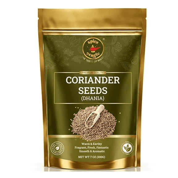 Spice Magic Coriander Seeds | Indian Whole Spice | 7oz (200g) 100% Natural